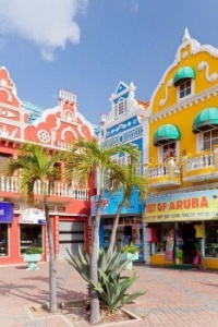 O colorido em Oranjestad, Aruba !!!
