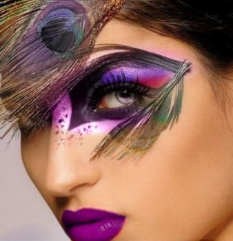 Purple Feathers, Purple Eyes, Purple Lips