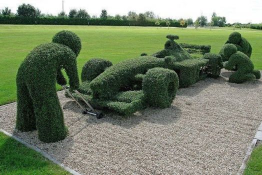 INDY CAR topiary
