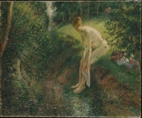 Camille Pissarro—Bather in the Woods, 1895