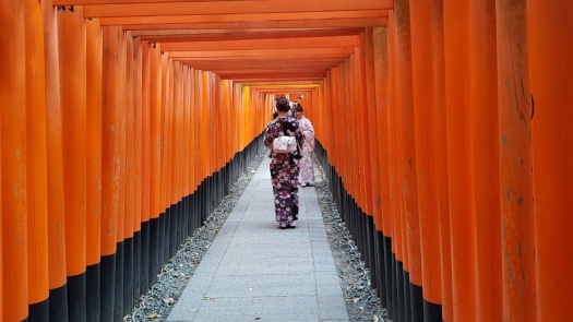 Two Women in the Torii Gates