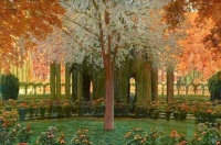 Glorieta de cipreses del Jardín del Príncipe, Aranjuez (The gardens at Aranjuez), 1919, Santiago Rusiñol i Prats (1861-1931)