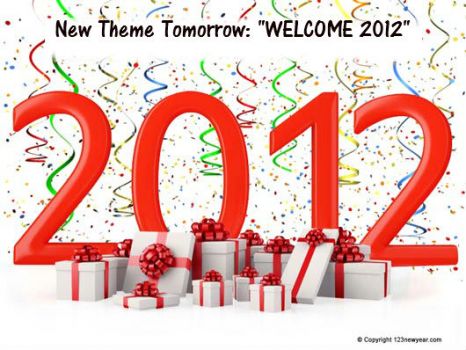 Как выглядит 2012 год Solve New Theme Tomorrow: "WELCOME 2012" jigsaw puzzle online with 30 pieces