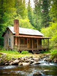 Old Cabin by the Stream.....