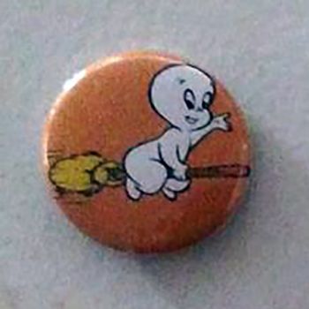 Casper on a broom pin