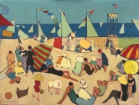 Walt Kuhn (American, 1877–1949), Bathers on a Beach (1915)