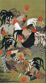 Chickens by Ito Jakuchu ( Japan 1816-1900 )