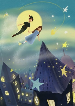 Solve Peter Pan & Wendy jigsaw puzzle online with 140 pieces