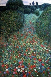 Field of poppies, by Gustav Klimt