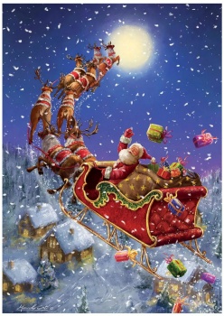 Solve puzzle-educa-500-pieces-santa-claus-is-coming jigsaw puzzle ...