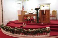 altar at Christmas