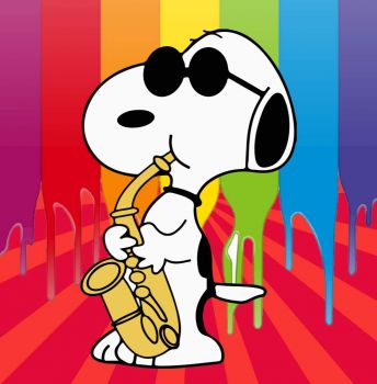 Jigsaw Puzzle | Snoopy on Sax | 100 pieces | Jigidi