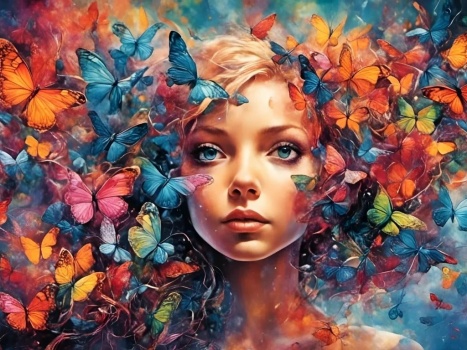 Solve Butterfly Brain jigsaw puzzle online with 63 pieces