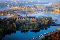 Stockholm with the Nordic Museum in foreground