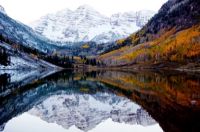 Autumn and Winter meet in Colorado, USA