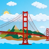 Animated San Francisco Bridge