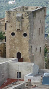 Crete-Maroulas-Building with a face