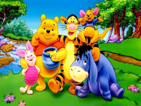 Solve Disney-Summertime-Winnie-the-Pooh-and-Friends-Wallpaper jigsaw ...