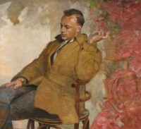 Jacek Malczewski (Polish, 1854–1929), Portrait of the Artist's Son, Rafal, with a Festoon of Gloxinias (1922)