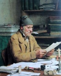 Der Gemeindeschreiber, 1874, Medium: oil canvas.