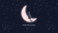 Moon Cat - Happy Halloween