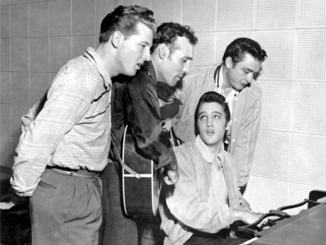 Jerry Lee Lewis, Carl Perkins, Elvis and Johnny at Sun Records