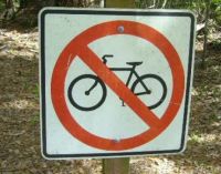 No Bikes on this trail.
