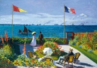Terrace by the Sea at Sainte Adresse, 1867 ~ Claude Monet ( French, 1840-1926)