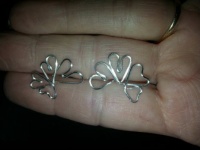 silver plated post earrings