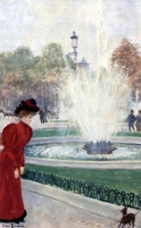 Jean Béraud (1849-1935) - Parisienne Au Rond Point Des Champs Elysees