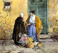 Sharing Gossip ~ Percy Lancaster (English, 1878-1951)