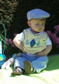 grandson with his sassy hat