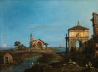 An Island in the Lagoon with a Gateway and a Church (1740s)