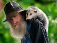 Man and Opossum