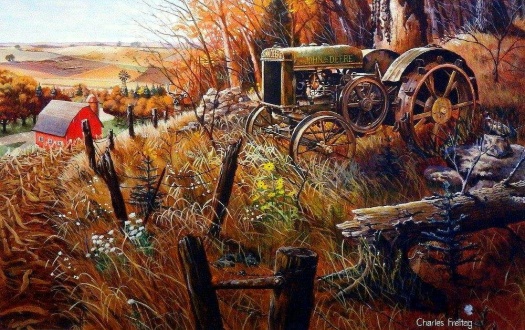 Solve Out to Pasture by Charles Freitag jigsaw puzzle online with 77 pieces