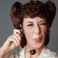 Lily Tomlin as Ernestine the telephone operator in Rowan & Martin's Laugh-In that ran from 1968 to 1973.