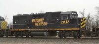Gateway Western Railroad 2037, EMD GP38