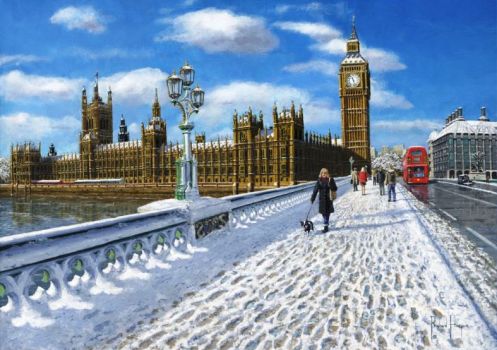 Winter Sun - Houses of Parliament, London - Richard Harpum