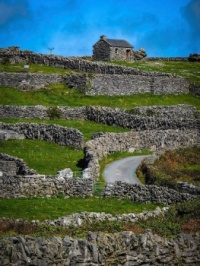Criss-crossed Stone Walls of Insheer, Ireland by James Truett