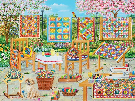 Solve Back Yard Quilting jigsaw puzzle online with 352 pieces
