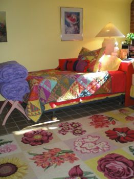 My Colorful Basement...about 4 years ago. This bed used to slide halfway under the corner table.