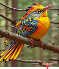 barevný pták