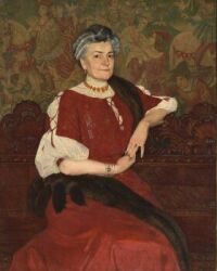Edward Okun (Polish, 1872–1945), Portrait of Mrs Herse (1908)