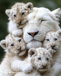 White Lion & Babies from Nature Documentary FB
