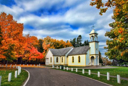 Church In Autumn - New Brunswick, Canada