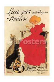 French Milk Poster by Théophile Alexandre Steinlen