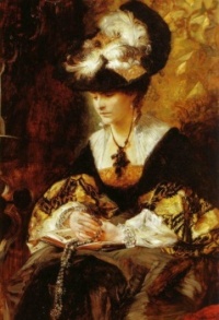Hans Makart: Bildnis der Gräfin Palffy (Die Betende, 1880)