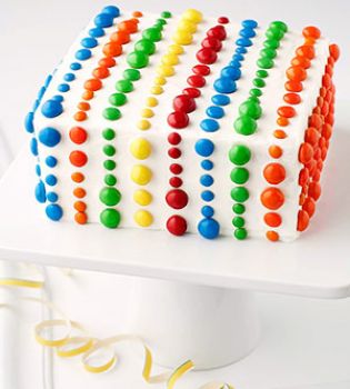 rainbow dot cake