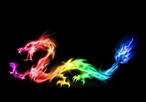 dragon rainbow fire