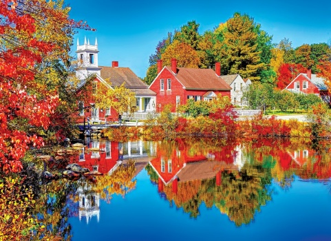 Solve A typical rural landscape of New England during autumn. jigsaw ...